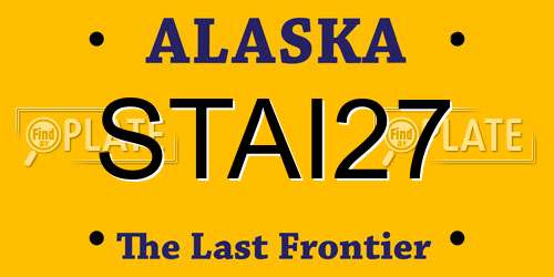 STAI27 Alaska License Plate