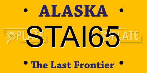 STAI65 Alaska License Plate