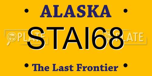 STAI68 Alaska License Plate