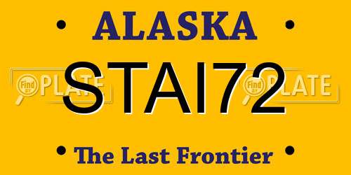 STAI72 Alaska License Plate