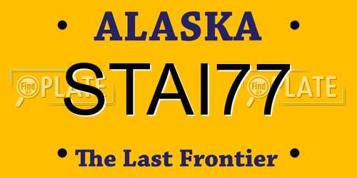 STAI77 Alaska License Plate