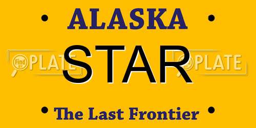 STAR Alaska License Plate