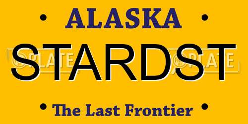 STARDST Alaska License Plate