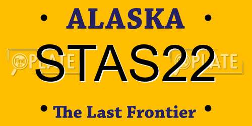 STAS22 Alaska License Plate