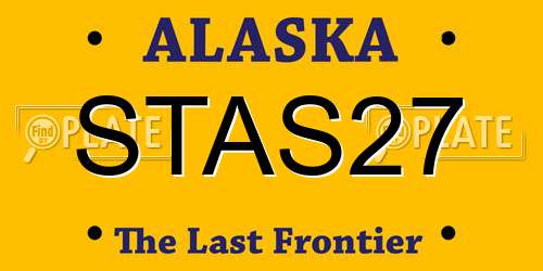STAS27 Alaska License Plate