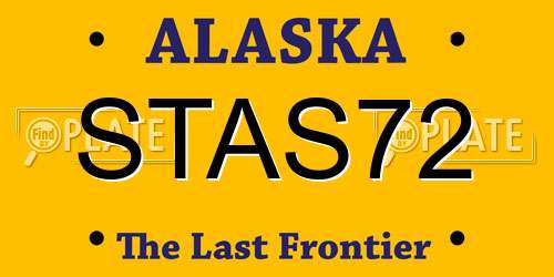 STAS72 Alaska License Plate