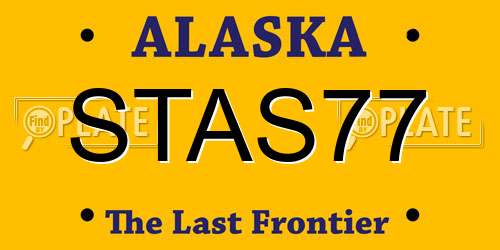 STAS77 Alaska License Plate