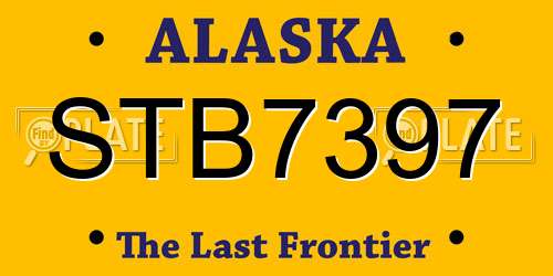 STB7397 Alaska License Plate