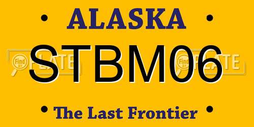 STBM06 Alaska License Plate