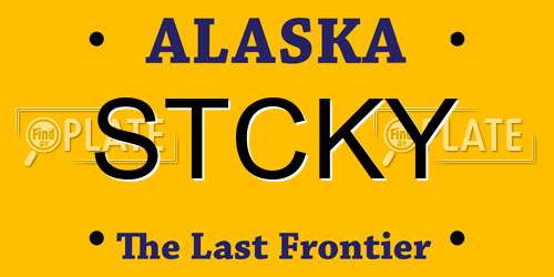 STCKY Alaska License Plate