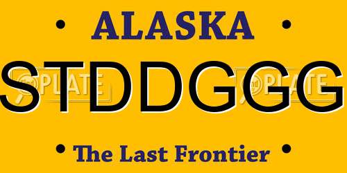 STDDGGG Alaska License Plate