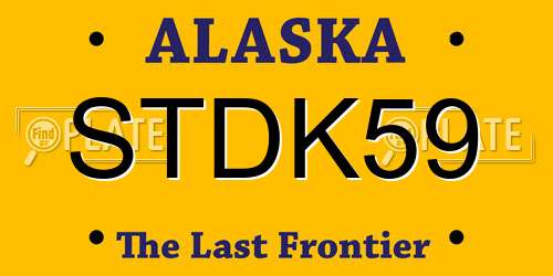 STDK59 Alaska License Plate