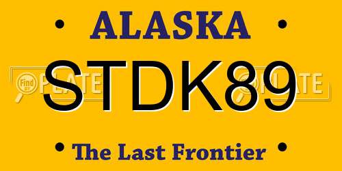STDK89 Alaska License Plate
