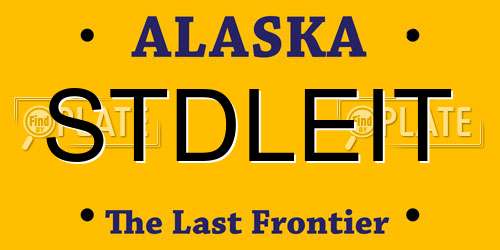 STDLEIT Alaska License Plate