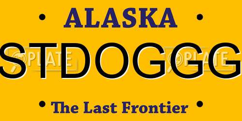 STDOGGG Alaska License Plate