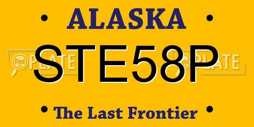 STE58P Alaska License Plate