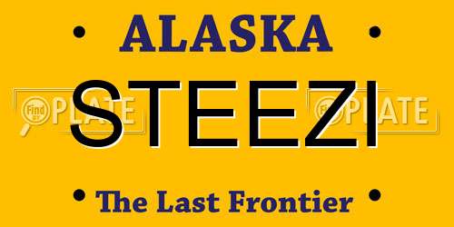 STEEZI Alaska License Plate