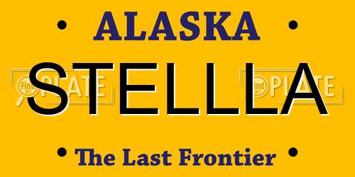 STELLLA Alaska License Plate