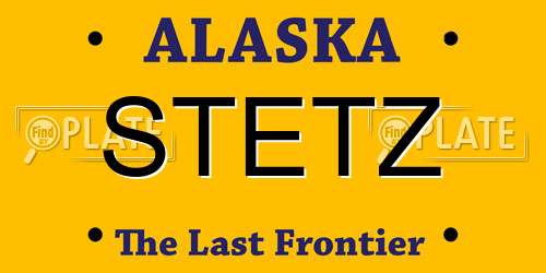 STETZ Alaska License Plate