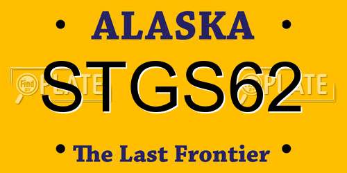 STGS62 Alaska License Plate