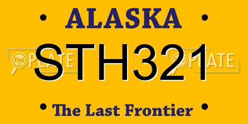 STH321 Alaska License Plate
