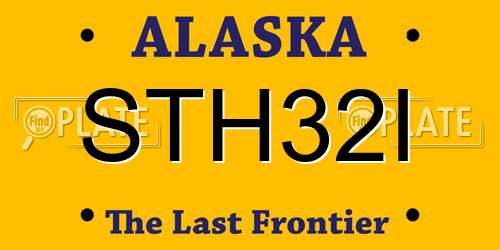 STH32I Alaska License Plate