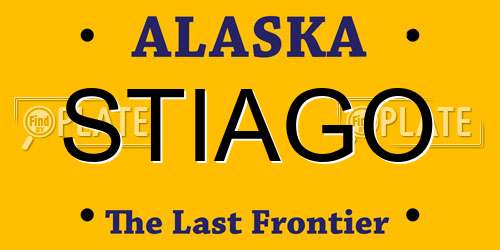 STIAGO Alaska License Plate