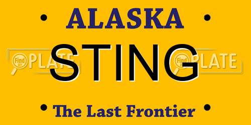 STING Alaska License Plate