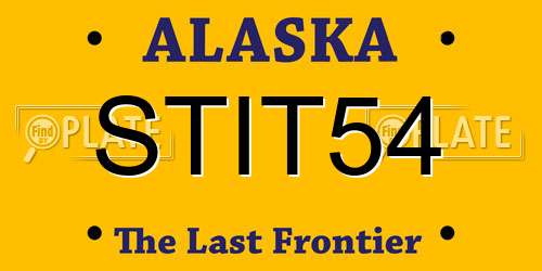 STIT54 Alaska License Plate