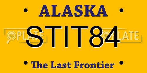 STIT84 Alaska License Plate