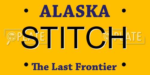 STITCH Alaska License Plate