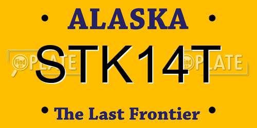 STK14T Alaska License Plate