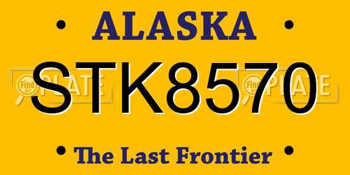 STK8570 Alaska License Plate