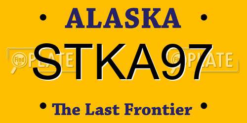 STKA97 Alaska License Plate
