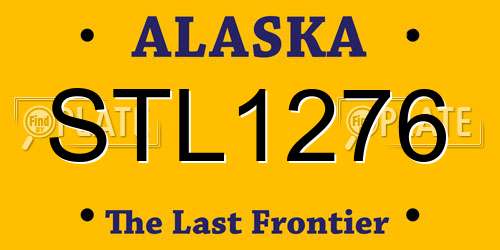 STL1276 Alaska License Plate