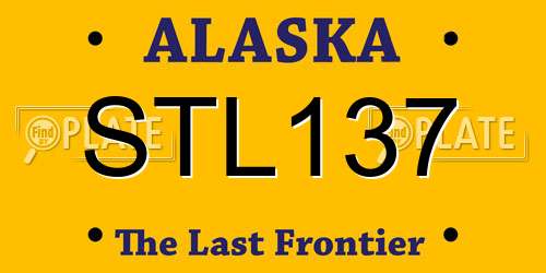 STL137 Alaska License Plate