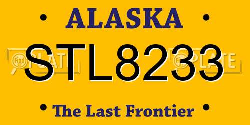 STL8233 Alaska License Plate