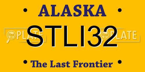 STLI32 Alaska License Plate