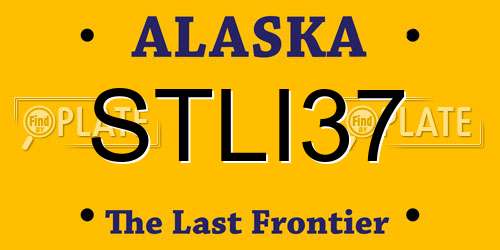 STLI37 Alaska License Plate