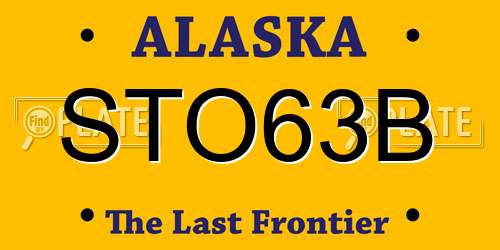 STO63B Alaska License Plate