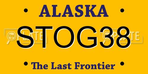 STOG38 Alaska License Plate
