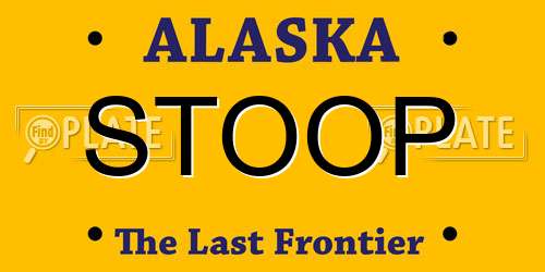 STOOP Alaska License Plate