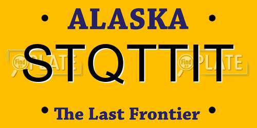 STQTTIT Alaska License Plate