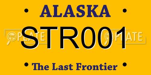 STR001 Alaska License Plate
