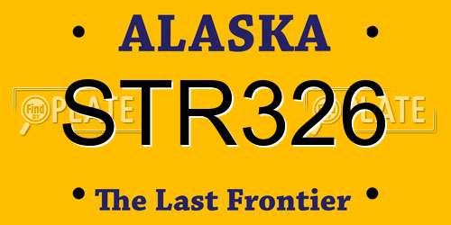 STR326 Alaska License Plate
