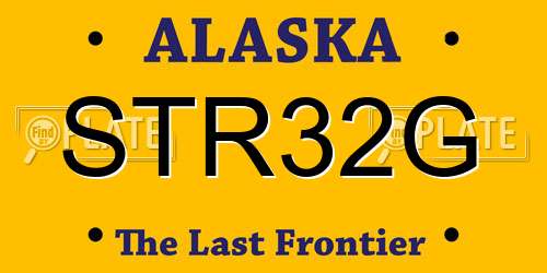 STR32G Alaska License Plate