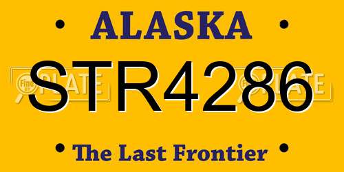 STR4286 Alaska License Plate