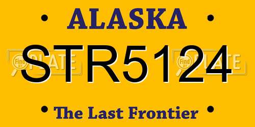 STR5124 Alaska License Plate