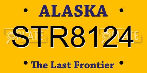 STR8124 Alaska License Plate