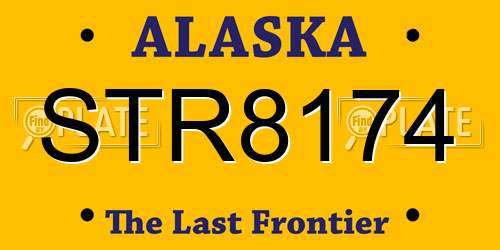 STR8174 Alaska License Plate